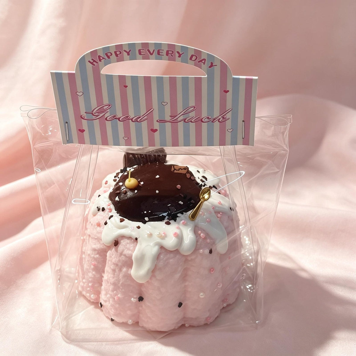 Strawberry Canele Food-Grade Squishy Toy