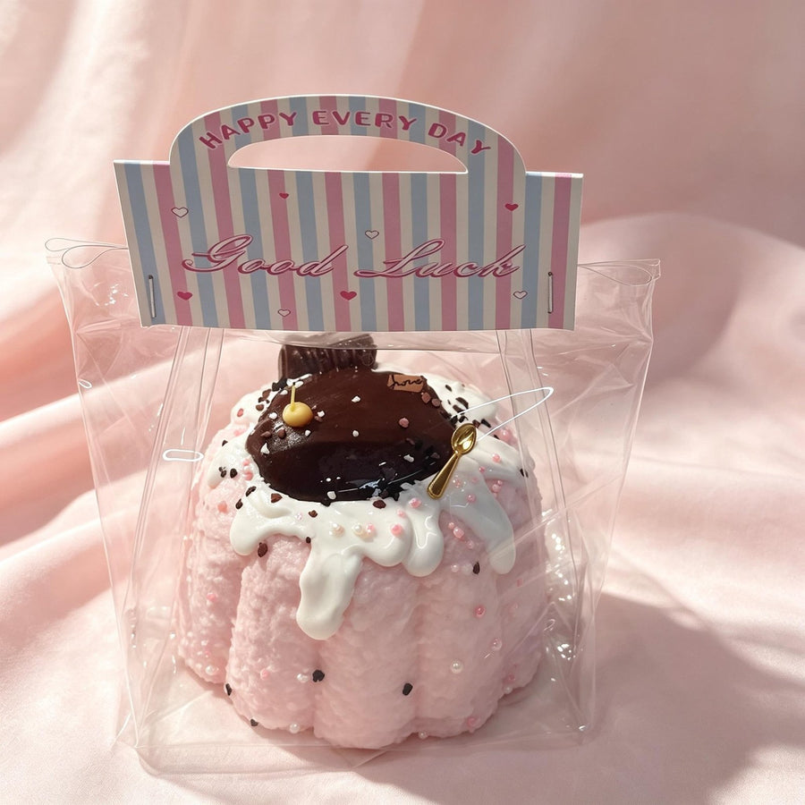 Strawberry Canele Food-Grade Squishy Toy
