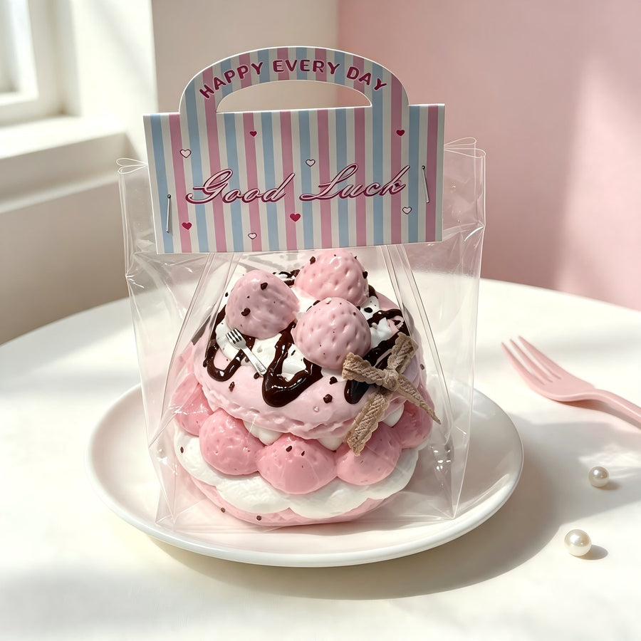 Strawberry Cream Puff Food-Grade Squishy Toy