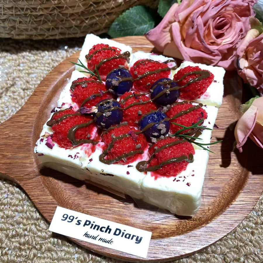 Jumbo Strawberry Cake Food-Grade Squishy Toy