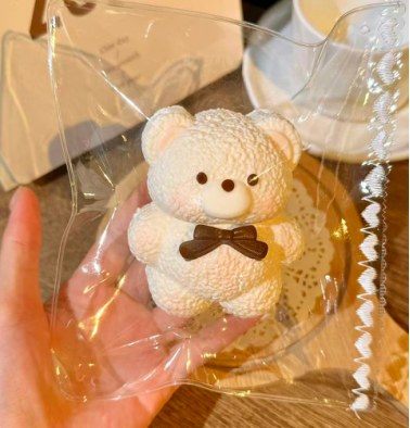 Bow Tie Bear Food-Grade Squishy Toy