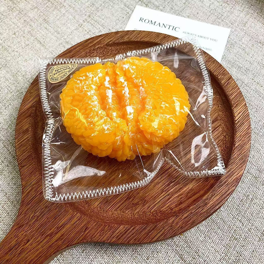 Orange Pulp Food-Grade Squishy Toy