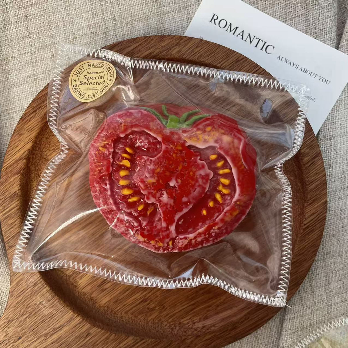 Half-Cut Tomato Food-Grade Squishy Toy