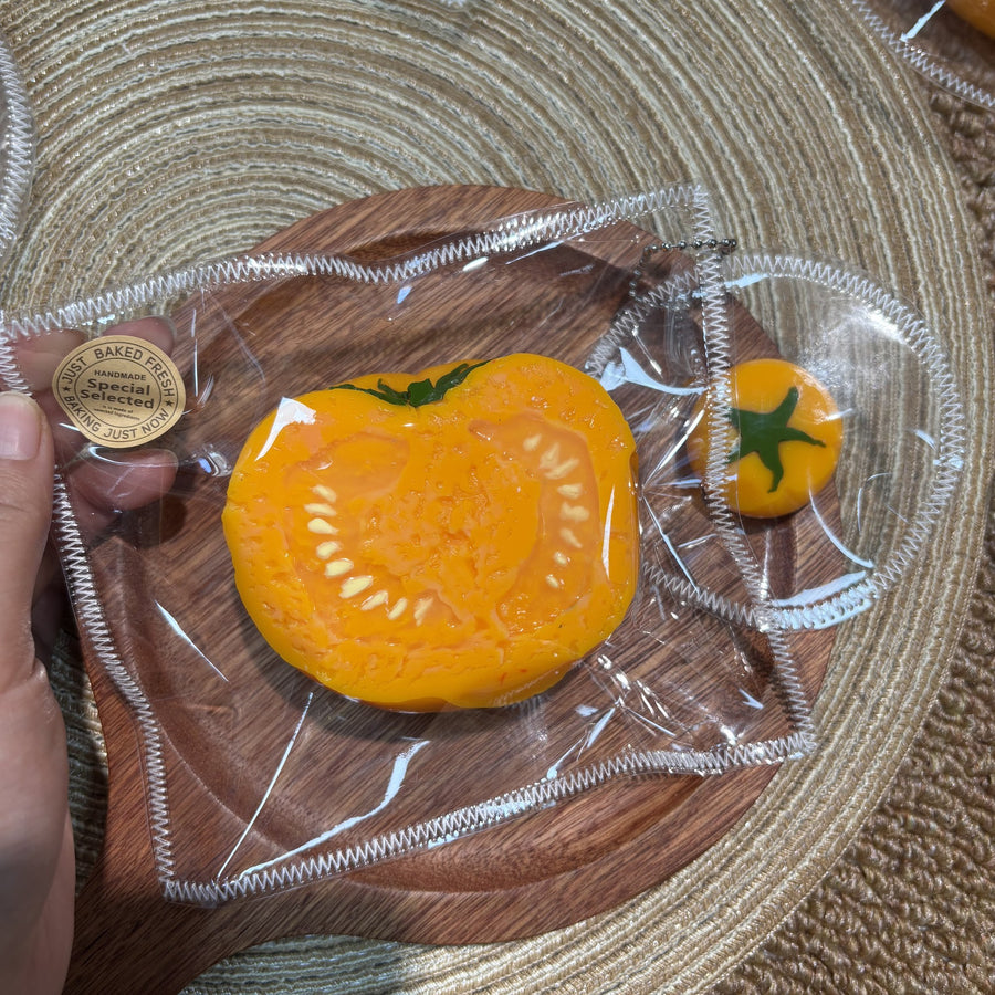 Half-Cut Persimmon Food-Grade Squishy Toy