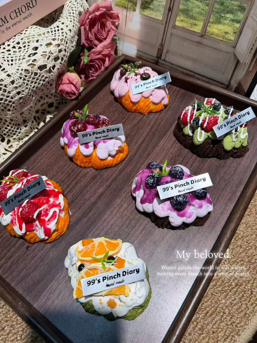 Cream Croissant Food-Grade Squishy Toy