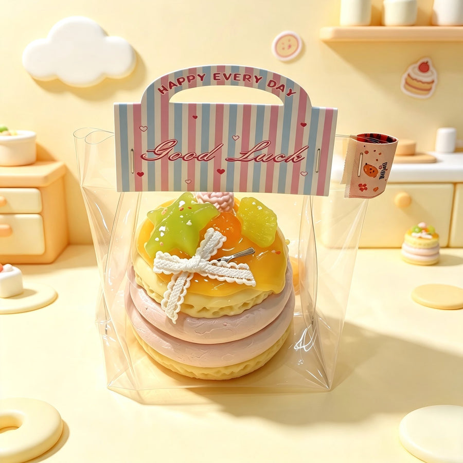 Mango Macaron Food-Grade Squishy Toy