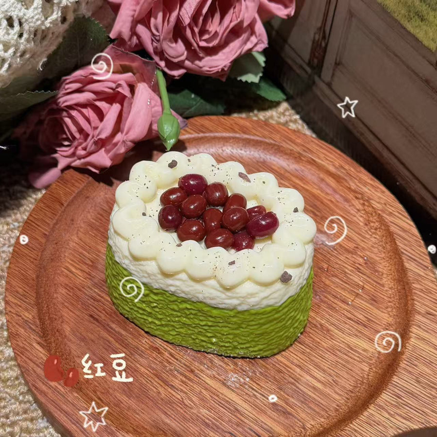 Matcha Cheesecake Food-Grade Squishy Toy