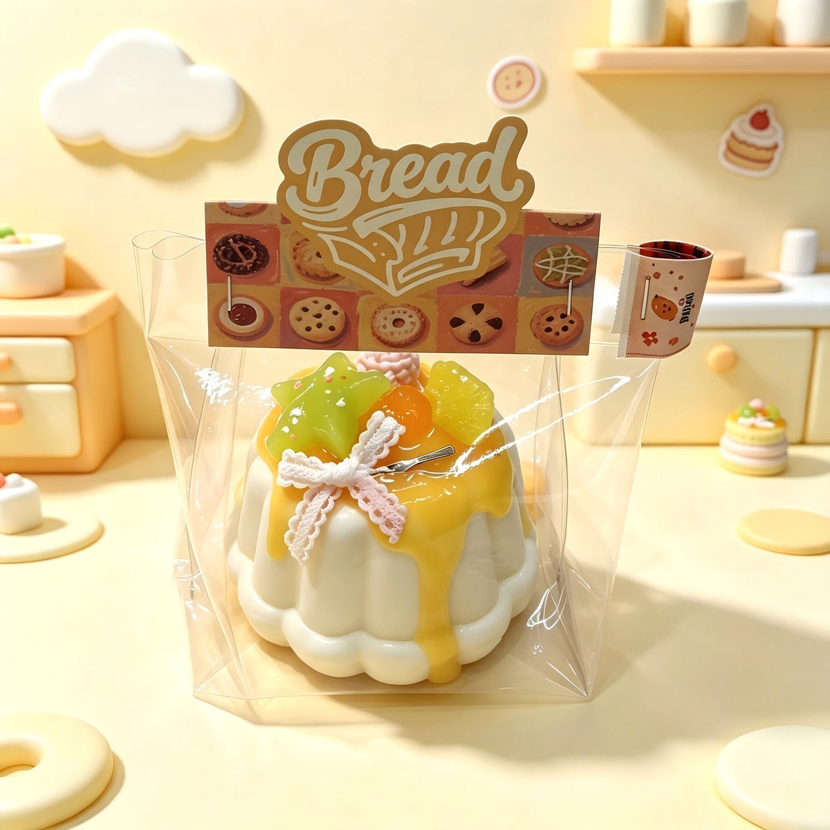 Fruit Pudding Food-Grade Squishy Toy