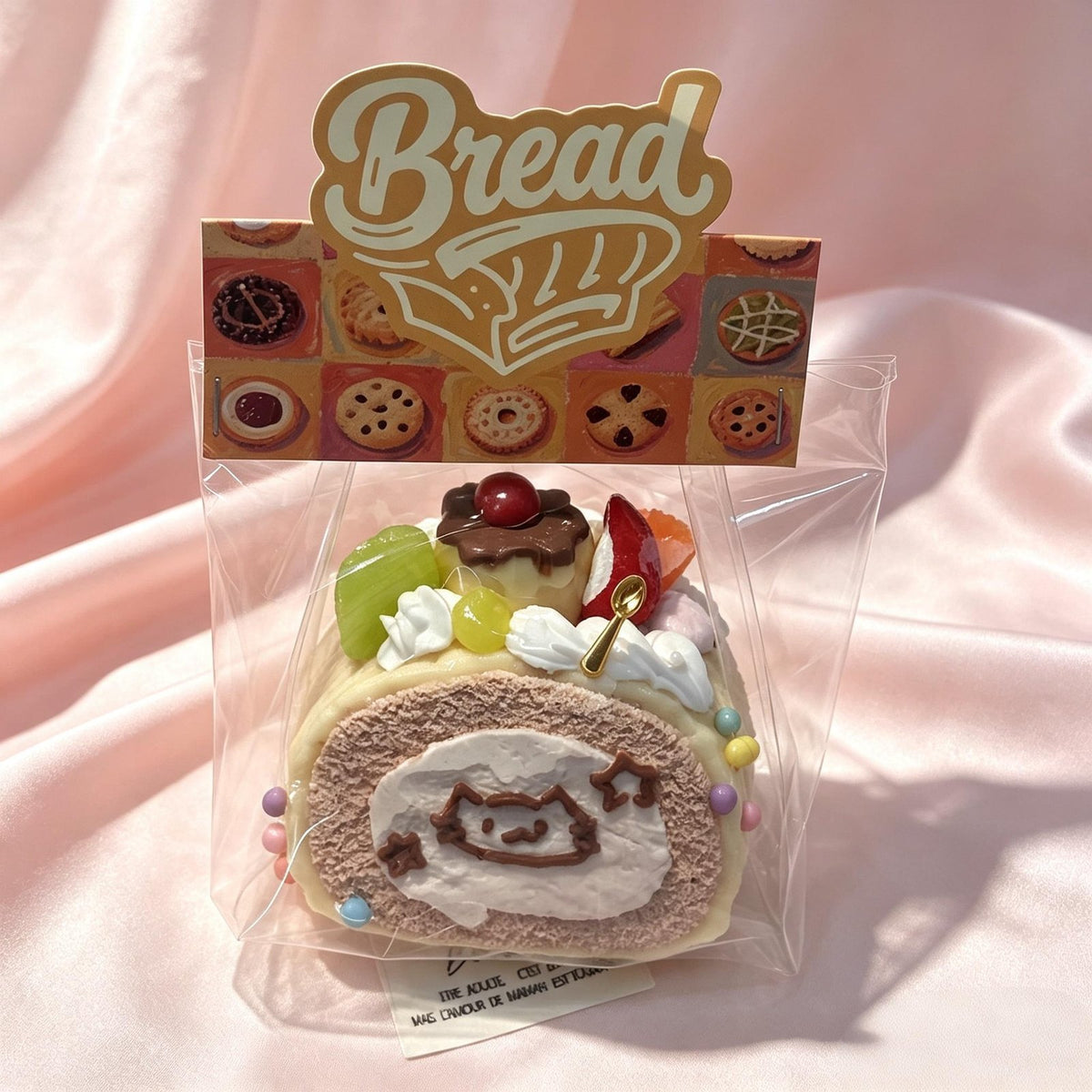 Chestnut Swiss Roll Food-Grade Squishy Toy
