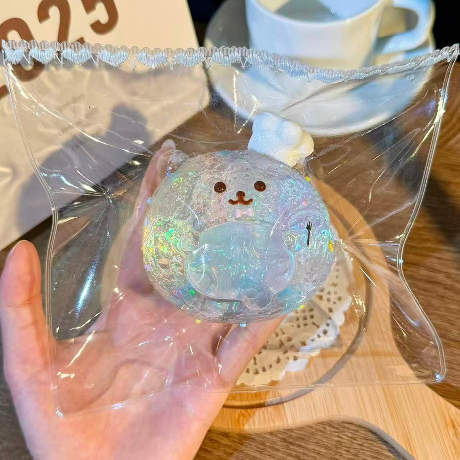 Transparent Bear Food-Grade Squishy Toy
