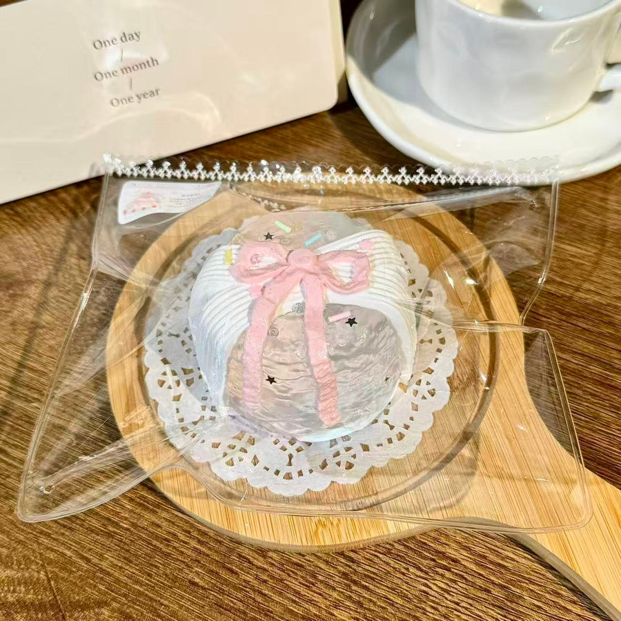 Transparent Bow Food-Grade Squishy Toy