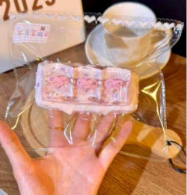 Sparkle Bow Food-Grade Squishy Toy