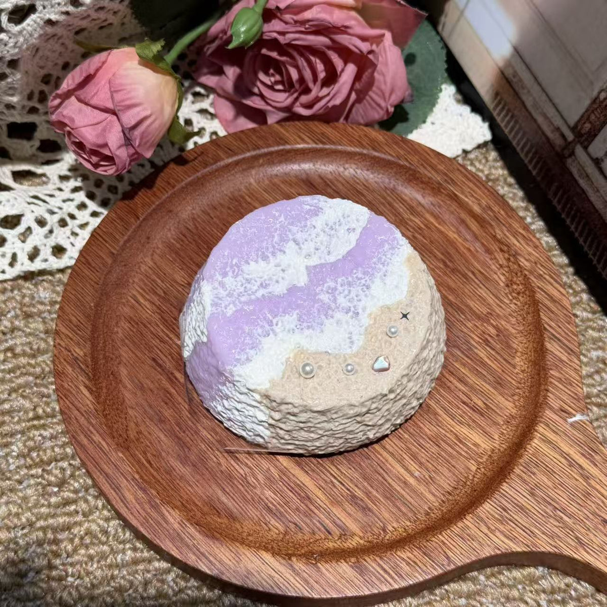 Taro Wave Toast Food-Grade Squishy Toy