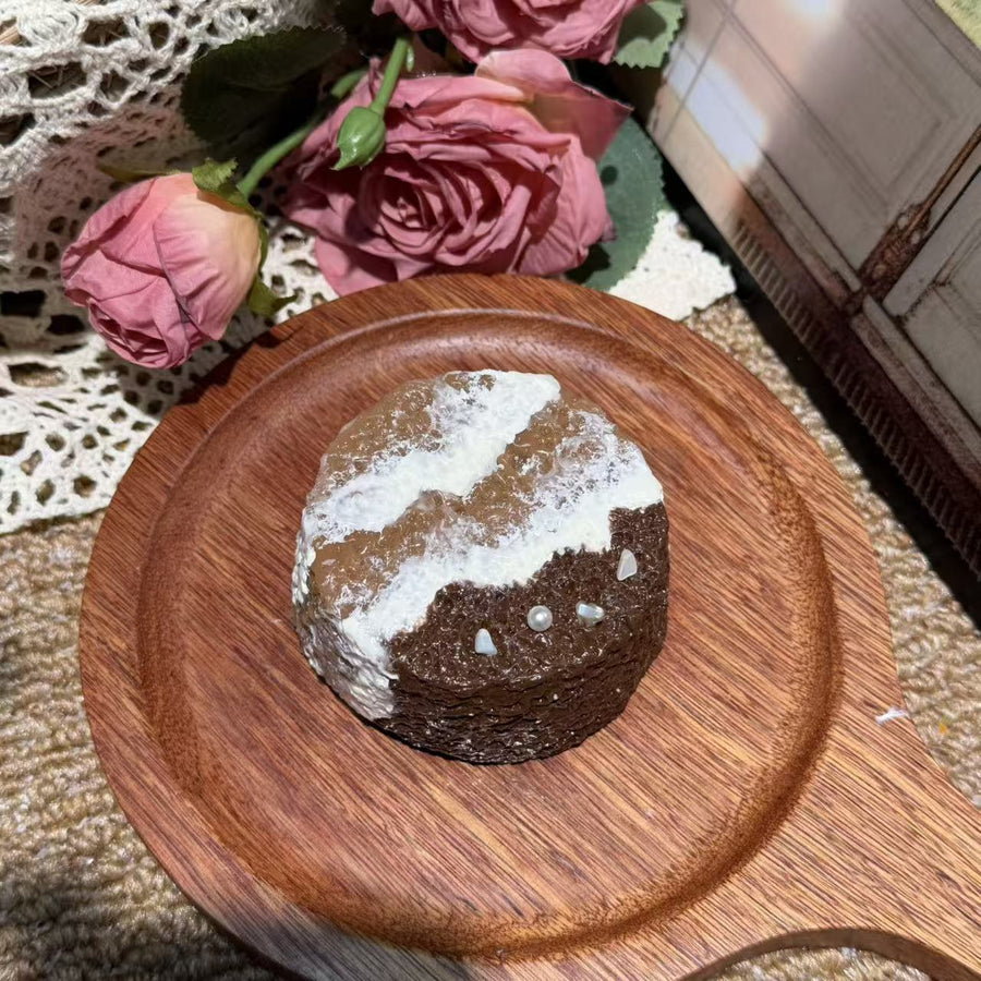 Chocolate Wave Toast Food-Grade Squishy Toy