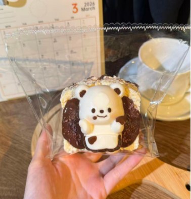 Bib Bear Toast Food-Grade Squishy Toy