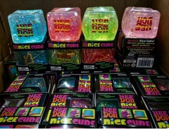 Glow-in-the-Dark Cube TPR Squishy Toy