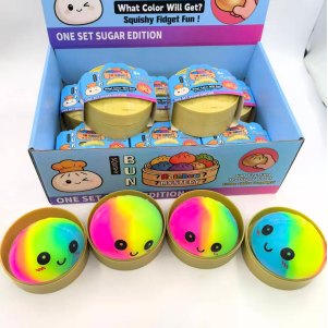 Colorful Flour Bun TPR Squishy Toy